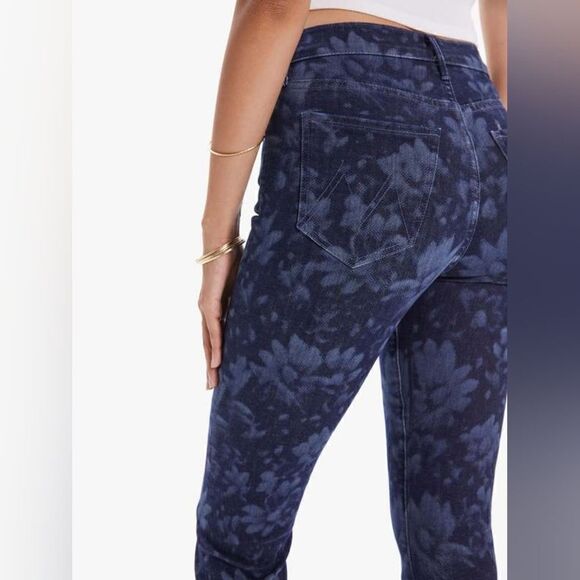 Mother The Dazzler Hover High Rise Straight Leg Jeans In Field Of Depth Size 25 - Picture 5 of 15